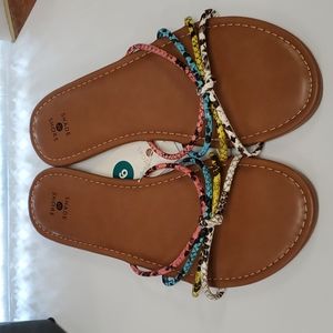 Women's Eliza Snake Print Knotted Strappy Sandals